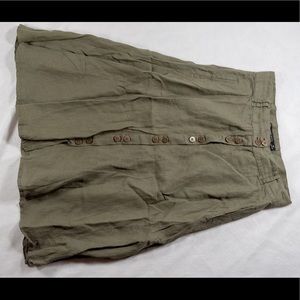 Zara olive midi skirt